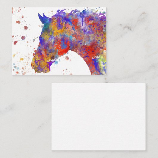 馬の水彩 名刺 (正面/裏面)