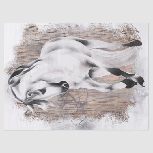 馬の水彩 薄葉紙 (正面)