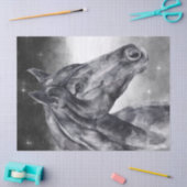 馬の水色 薄葉紙 (クラフト)