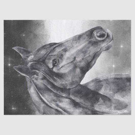 馬の水色 薄葉紙 (正面)