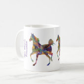 馬の泡立て私は馬の名前Leftie大好き コーヒーマグカップ (正面左)