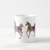 馬の泡立て私は馬の名前Leftie大好き コーヒーマグカップ (中央)