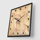 馬の洞窟のスケッチの絵画 スクエア壁時計 (傾斜)