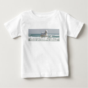 馬の海の美しいの幼児のユニセックスなワイシャツ ベビーTシャツ