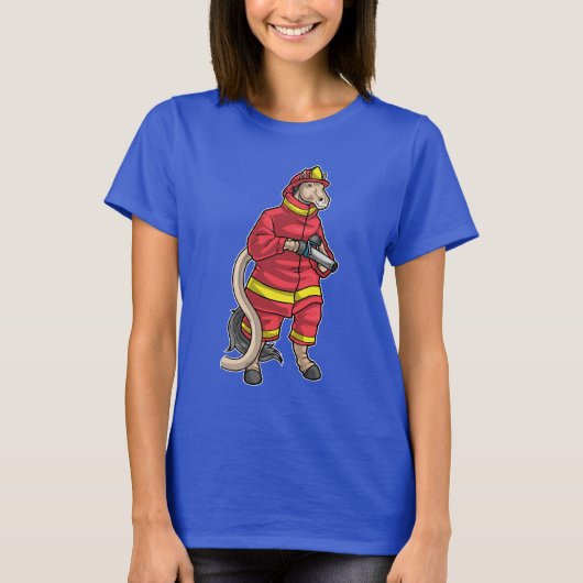 馬の消防士 消火ホース Tシャツ (正面)