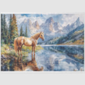 馬の湖の風光明媚なデクページ 薄葉紙 (正面)