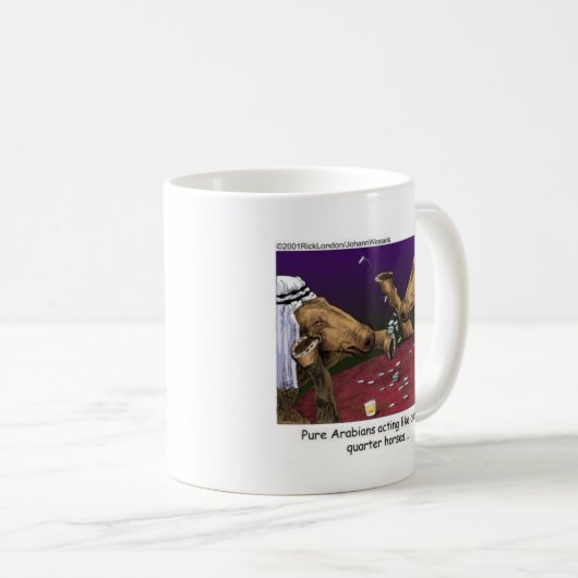 馬の漫画のギフトティー&収集品 コーヒーマグカップ (正面右)