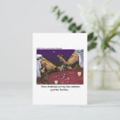 馬の漫画のギフトティー&収集品 ポストカード (スタンド正面)