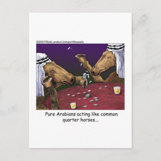 馬の漫画のギフトティー&収集品 ポストカード (正面)