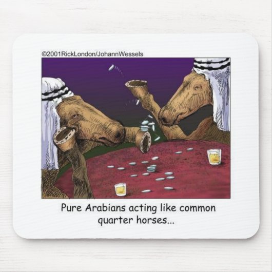 馬の漫画のギフトティー&収集品 マウスパッド (正面)