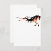 馬の炎、馬のロゴ、馬 サンキューカード (正面/裏面)