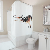 馬の炎、馬のロゴ、馬 シャワーカーテン (インサイチュ)