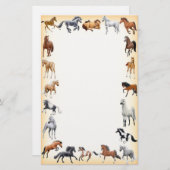 馬の熱狂するな文房具の蜜柑 便箋 (正面/裏面)