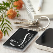 馬の牧場のロゴの馬乗りブランディングの住所 キーホルダー (正面右)