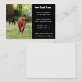 馬の牧場または農場の供給の名刺 名刺 (正面/裏面)