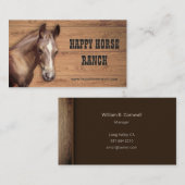 馬の牧場 名刺 (正面/裏面)