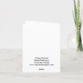 「馬の牧草」アートノート カード (裏面)