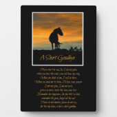 馬の献上品の美しい詩 フォトプラーク (正面)