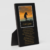 馬の献上品の美しい詩 フォトプラーク (側面)