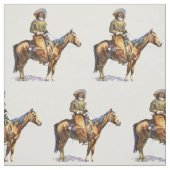 馬の生地のヴィンテージの西部のカウボーイ ファブリック (見本)