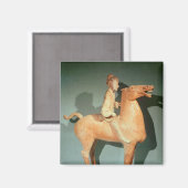 馬の男、咸陽、陝西 マグネット (正面/裏面)