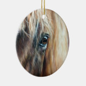 馬の目のクローズアップ セラミックオーナメント (右)