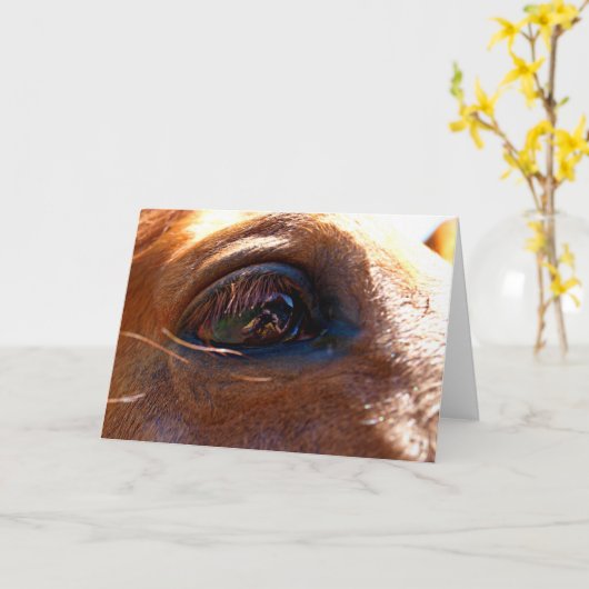 馬の目の反射 カード (黄色い花)