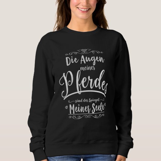 馬の目は魂の鏡 スウェットシャツ (正面)