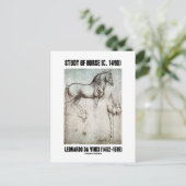 『馬の研究』(1490) レオナルド・ダ・ヴィンチ ポストカード (スタンド正面)