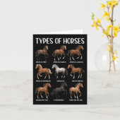 馬の種類のシャツのおもしろい馬は馬を育てる カード (黄色い花)