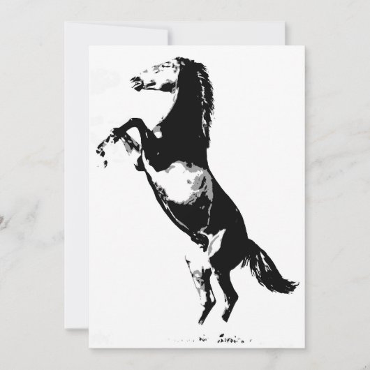 馬の立ち上がり招待 招待状 (正面)