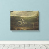 馬の競走路または淡い色の死 キャンバスプリント (インサイチュ (ウッドフロア))