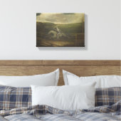 馬の競走路または淡い色の死 キャンバスプリント (インサイチュ (寝室))