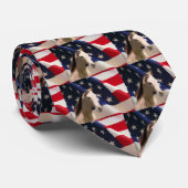 馬の米国旗のタイ ネクタイ (ロール)