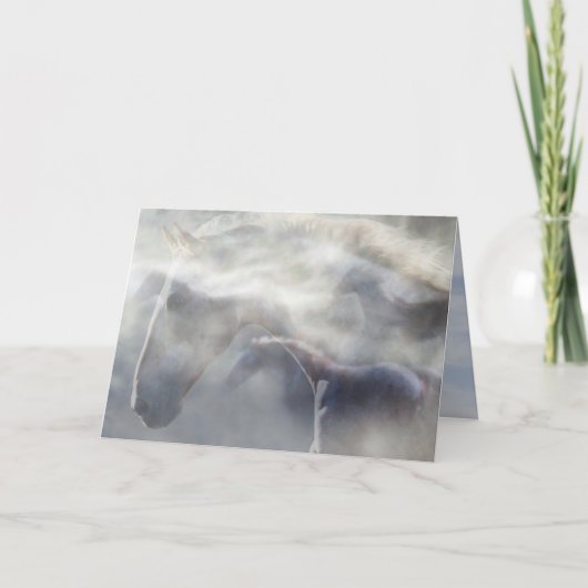 "馬の精神"の悔やみや弔慰カード カード (正面)