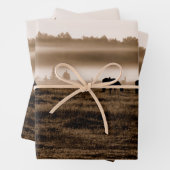 馬の素朴ヴィンテージセピアのテクスチャの分離 ラッピングペーパーシート (インサイチュ)