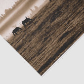 馬の素朴ヴィンテージセピアのテクスチャの分離 薄葉紙 (詳細)