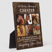 馬の素朴記念写真コラージュ フォトプラーク (側面)