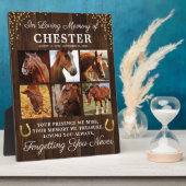 馬の素朴記念写真コラージュ フォトプラーク (側面)