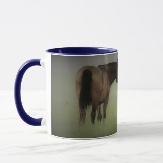 馬の絵のコーヒーマグ マグカップ (左)
