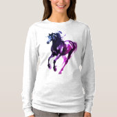馬の絵の長袖トップス Tシャツ (正面)