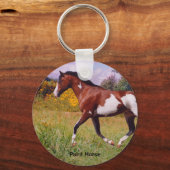 馬の絵を描トロッティングキーチェーン キーホルダー (正面)