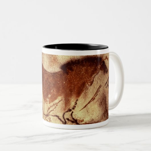 馬の絵画、c.17000を紀元前に揺すって下さい ツートーンマグカップ (正面右)