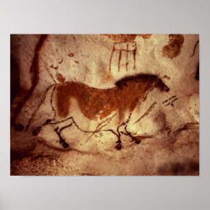 馬の絵画、c.17000を紀元前に揺すって下さい ポスター