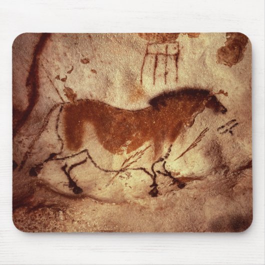 馬の絵画、c.17000を紀元前に揺すって下さい マウスパッド (正面)