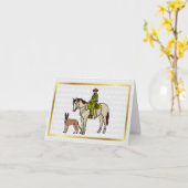 馬の縁どあいさつカードのUSパトロールエージェント カード (黄色い花)