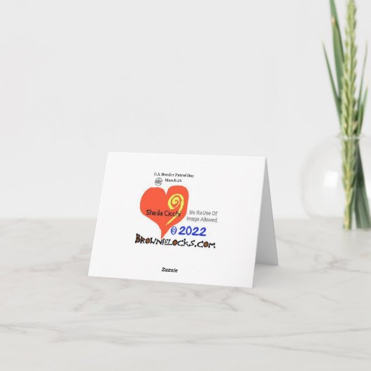 馬の縁どあいさつカードのUSパトロールエージェント カード (裏面)