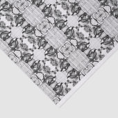 馬の繰り返し画像の黒と白の美術写真 薄葉紙 (詳細)