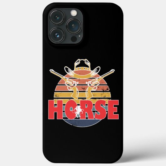 馬の美しさと優雅さ ヴィンテージ・エクエストリアン Case-Mate iPhoneケース (裏面)