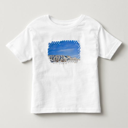 馬の群れとカウボーイ トドラーTシャツ (正面)